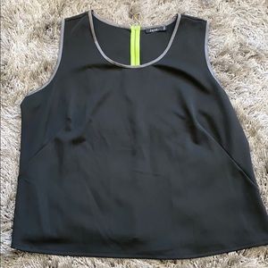 Jete. Black gray cami tank top plus size